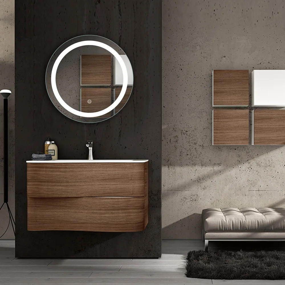 moon lighted impressions led mirror