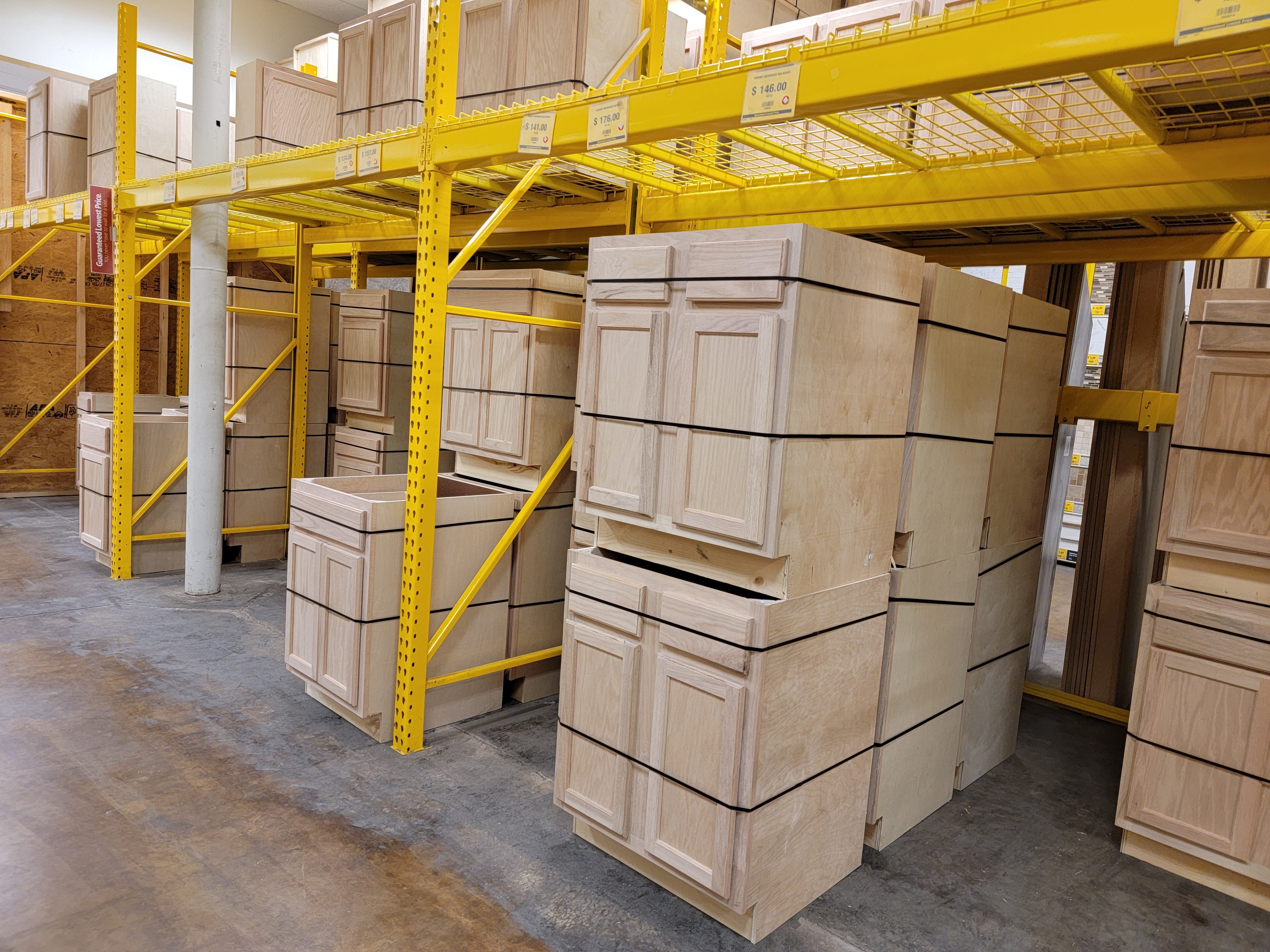 in-stock unfinished oak cabinets at Home Outlet